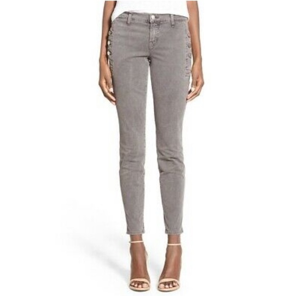 J Brand Zion Button Pocket Crop Skinny Pants - Picture 1 of 7